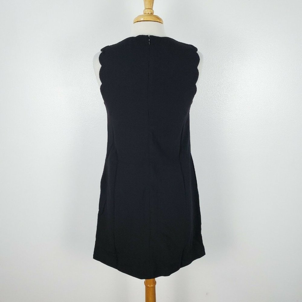 NWT Anthropologie Foxie Dox Black Scalloped Dress - Picture 6 of 12